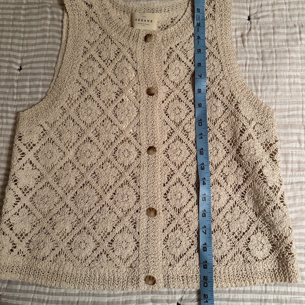 NWT Sezane Ron Top Ecru size S - Picture 8 of 8